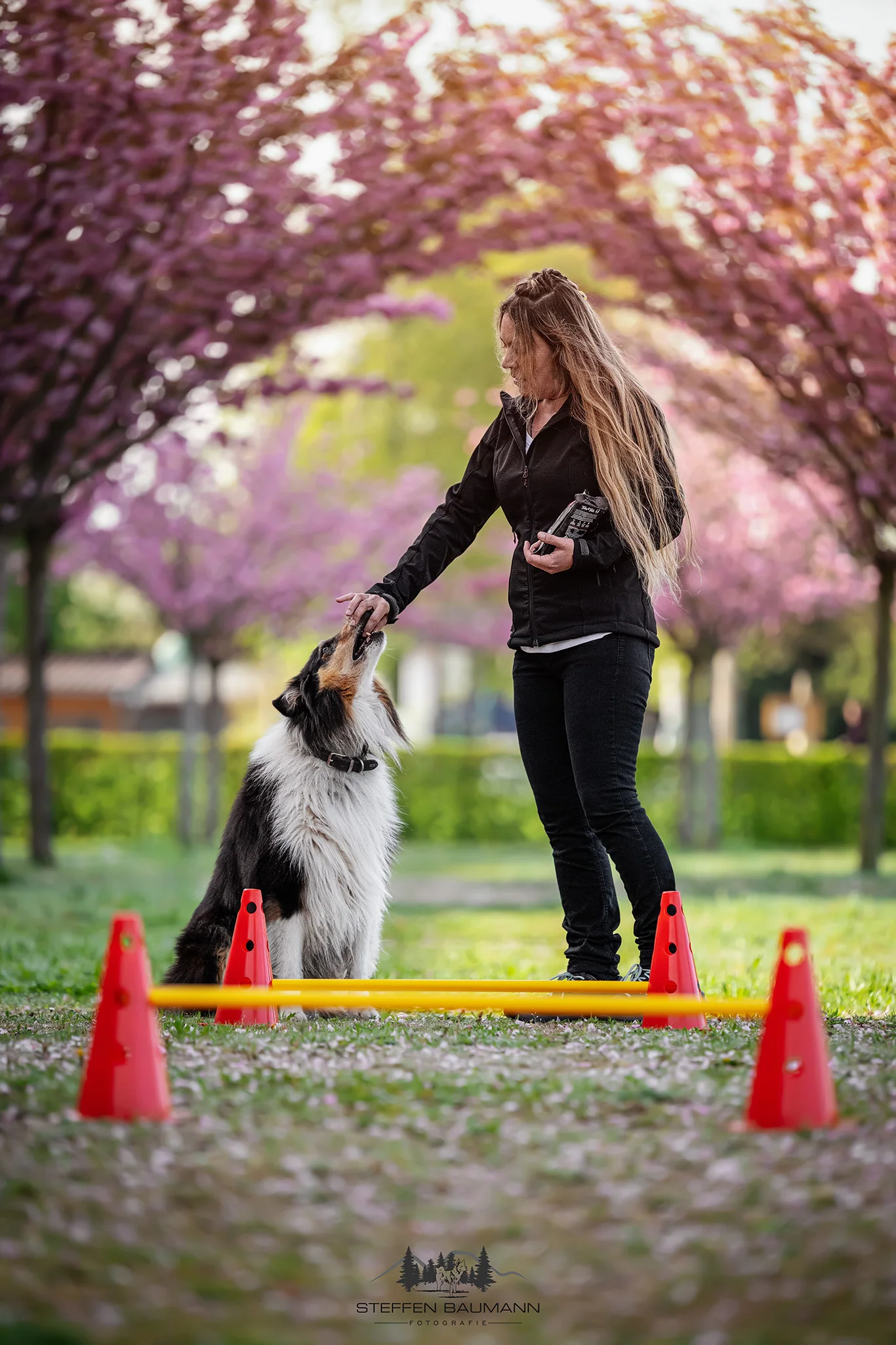 Maria-Elisabeth Schön beim gemeinsamen Training mit Astor
